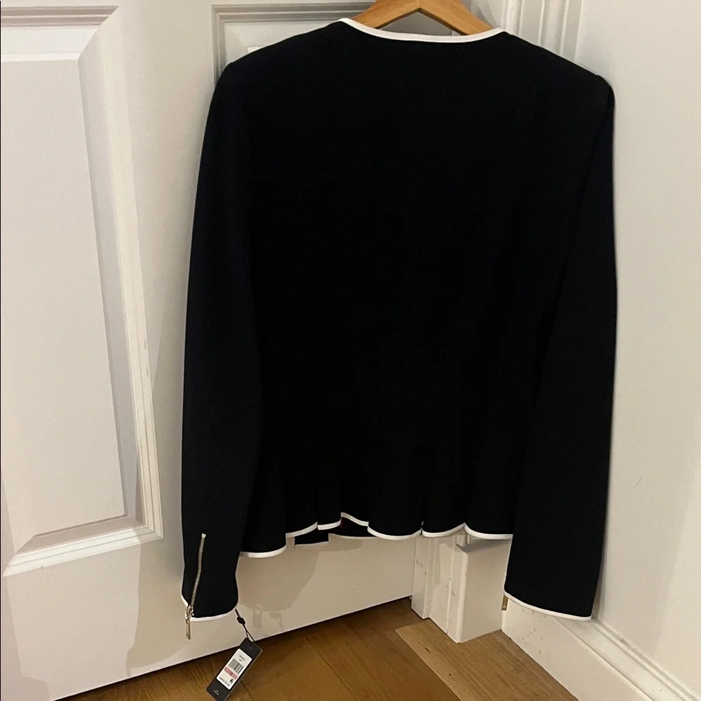 Tommy Hilfiger Navy Blazer with White Trim - Picture 5 of 8